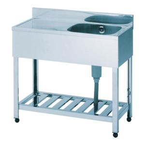アズマ 二槽シンク(ホース付) 900×450×800 KP2900 [KP2-900][r21][s9