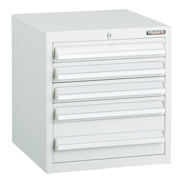 TRUSCO LVR型キャビネット 392X412XH420 引出5段 W LVR423W [LVR...