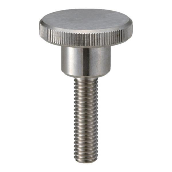 TRUSCO ローレットノブ 段付 オネジ・ステンレス製 外径30XネジM8 TKKBTM8X25S...