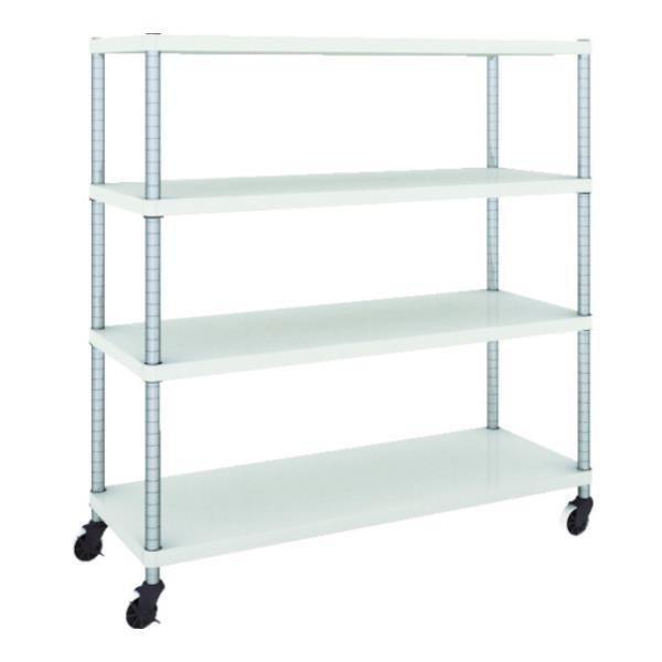 TRUSCO フェニックスラック 1200X450 4段 U車輪付 W色 PER4444U125W ...