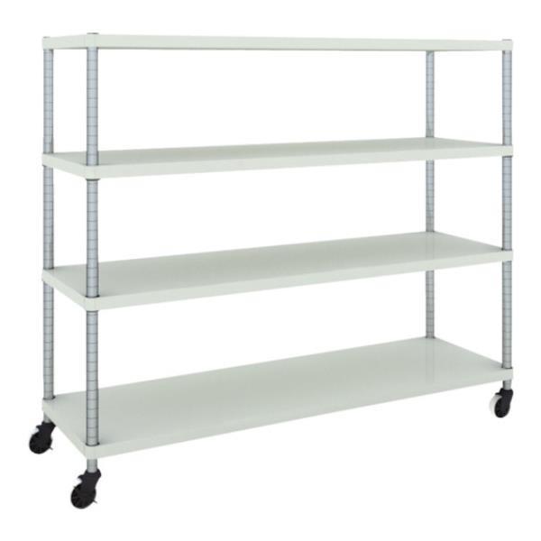 TRUSCO フェニックスラック 1500X450 4段 U車輪付 W色 PER4544U125W ...