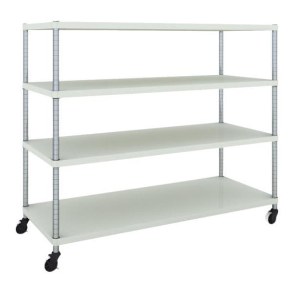 TRUSCO フェニックスラック 1500X600 4段 U車輪付 W色 PER4564U125W ...