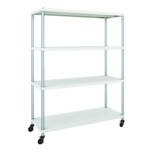 TRUSCO フェニックスラック 1200X450 4段 U車輪付 W色 PER5444U125W ...