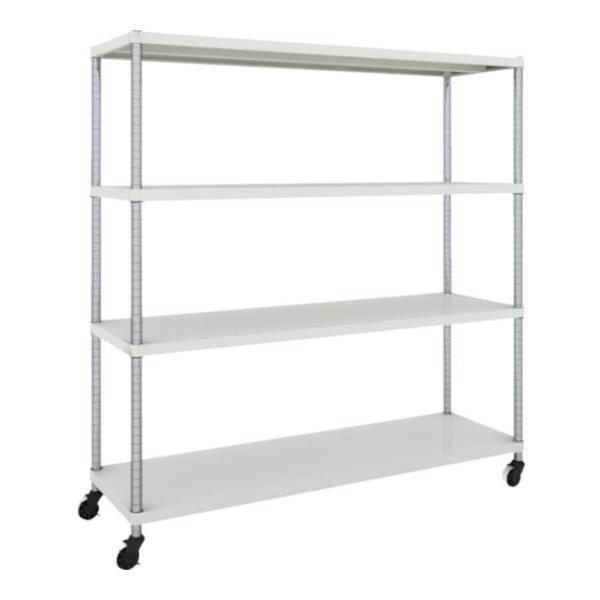 TRUSCO フェニックスラック 1500X450 4段 U車輪付 W色 PER5544U125W ...
