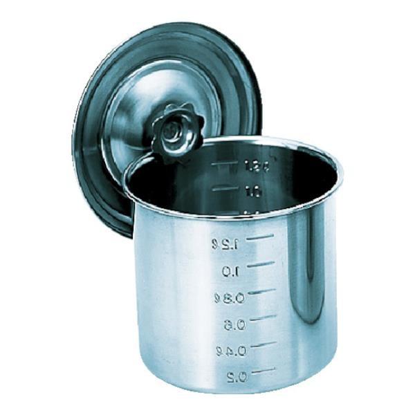 TRUSCO ステンレスキッチンポット蓋付 80x80 0.38L 手ナシ TSH4608 [TSH...