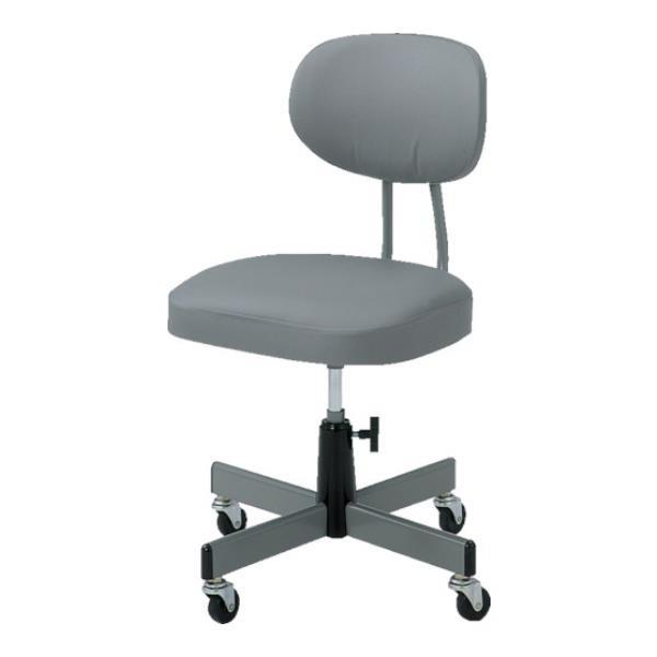 TRUSCO 事務椅子 ビニールレザー張り グレー T80 [T-80][r20][s9-030]