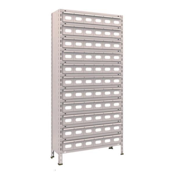 TRUSCO 軽量棚 875X300XH1800 スチール引出 小X66 63V812A11 (NG...