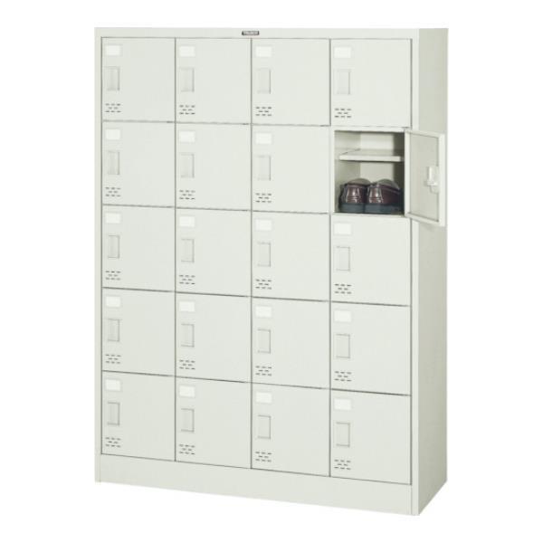 TRUSCO シューズケース 20人用 1050X380XH1437 棚付 SC20W [SC-20...