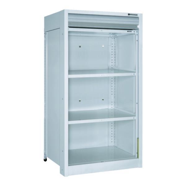TRUSCO 軽中量棚150型 シャッター付棚900×300×H1200 4段 TLA43K24MC...
