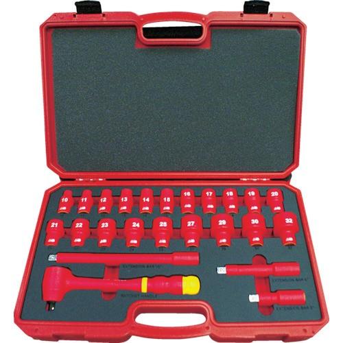 TRUSCO 絶縁ソケットレンチセット(6角タイプ)差込角12.7mm TZSW424S [TZSW...