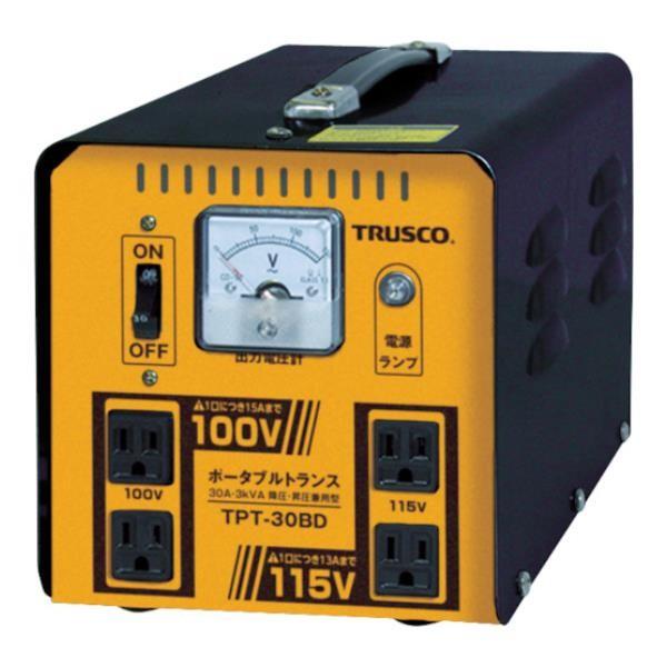 TRUSCO ポータブルトランス 30A 3kVA 降圧・昇圧兼用型 TPT30BD [TPT-30...