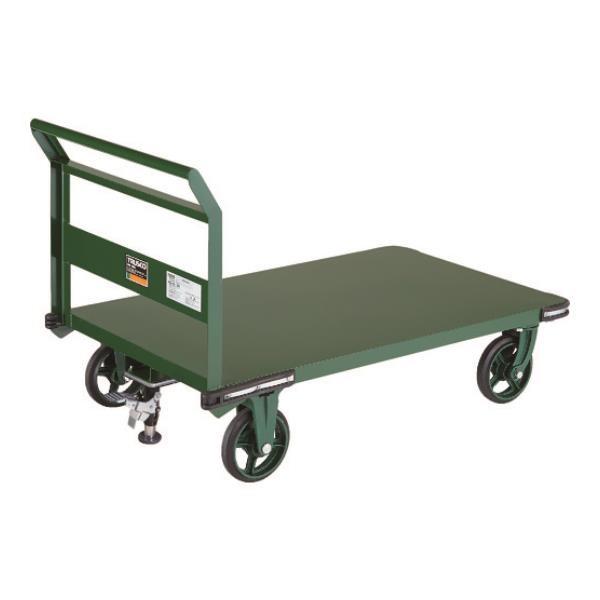 TRUSCO 鋼鉄製運搬車 1200X750 Φ200鋳物車輪 LS付 OH1SS [OH-1SS]...