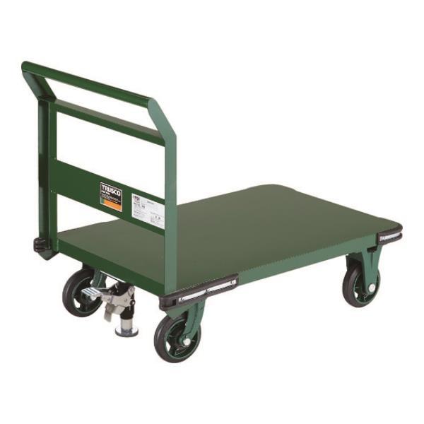 TRUSCO 鋼鉄製運搬車 900X600 ハンドル側自在車 鋳物車輪 LS付 OH2RSS [OH...