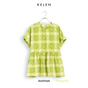 KELEN / ケレン フリンジチェックトップス HANNAH LKL24SBL2129 半袖 プル...