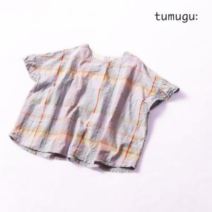 tumugu / ツムグ ビッグチェックカットジャガード プルオーバー TB22140｜minatogawaradio