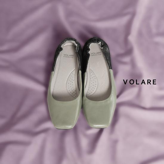 VOLARE / ヴォラーレ flatpumps TwoTone SQUARE vol23hfw60...