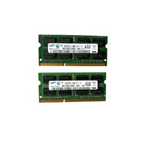 動作確認済 2枚セット SAMSUNG純正メモリ 4GB PC3-10600S(DDR3-1333) 204pin SO-DIMM M471B5273DH0-CH9 2枚で8GB ノートパソコン用