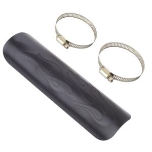 マフラーガード マフラーカバー ファイヤー 炎 柄 ステンレス