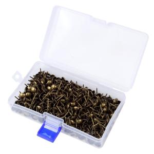 300個セット 太鼓鋲 直径10mm 長さ17mm アンティークゴールド