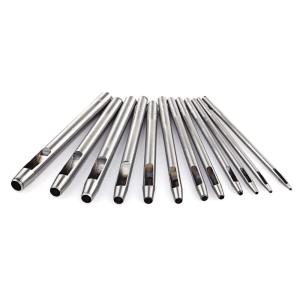 (12本セット)レザークラフト大量 DIY 丸円型 工具 ハトメ