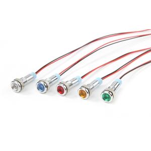 (5色セット) 汎用 LED インジケーター ランプ 6mm 12V 専用