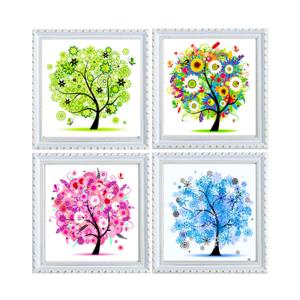 クロスステッチ 刺繍 キット 財樹四季 春 夏 秋 冬 4画