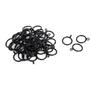 カーテンリング 鉄製 ブラック 内径 28mm 50個セット カーテン