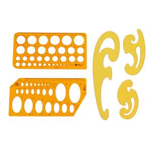 製図 用 テンプレート 定規 3種セット（ 円 ／ 楕円 ／