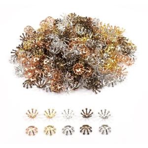 つまみ細工 用 外径 10mm おしべ パーツ 5色 計500個セット 材料 アクセサリー パーツ 髪飾り ゴールド シルバー 金古美 (送料無料)mmk-p28