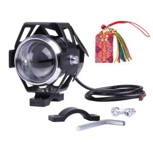 バイク用 LED 砲弾型防水 実IP67 実際電力 10W 3000LM 12Vー80Vストロボ機能 ヘッドライト お守付 プロジェクター ライト   (送料無料)skr-a56