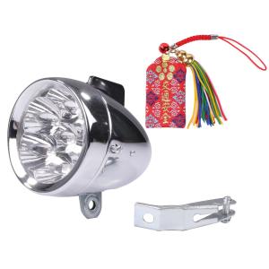 自転車 7LED ヘッド ライト 電池 式 砲弾型 サイクル