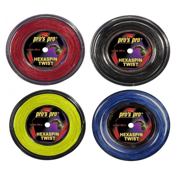 Pros pro HEXASPIN TWIST  200m ポリエステルガット 硬式テニスガット プ...