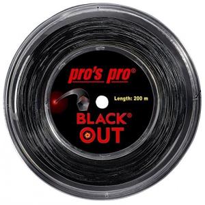 pros pro BLACK OUT  200mロールガット　ポリエステルガット　硬式テニスガット　プロズプロ　ブラックアウト