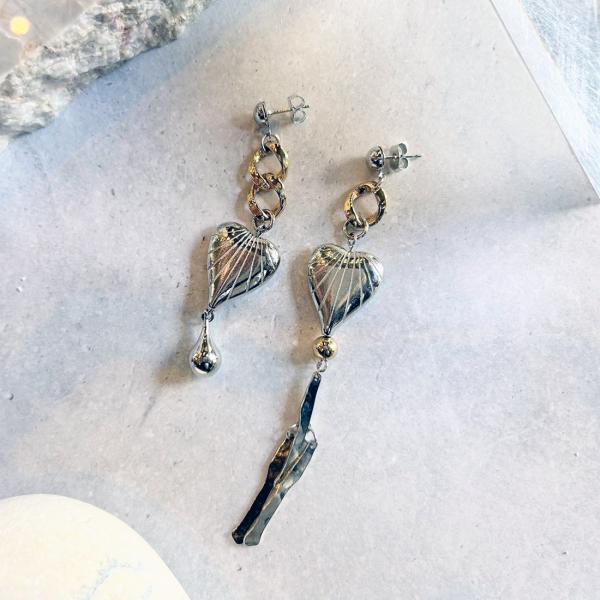 amplis・アンプリス wine pierce / ピアス ハート シルバー ゴールド