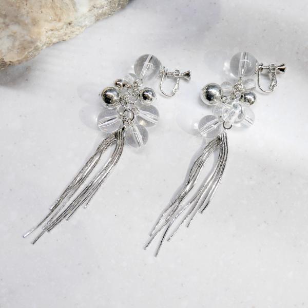 amplis・アンプリス crisp earrings -Silver-  /  イヤリング クリア...