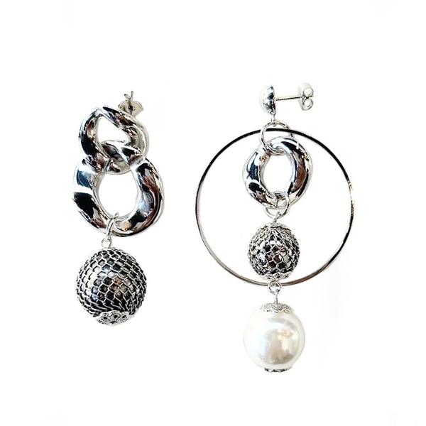 amplis・アンプリス sister pierce -Silver-  /  ピアス パール シル...