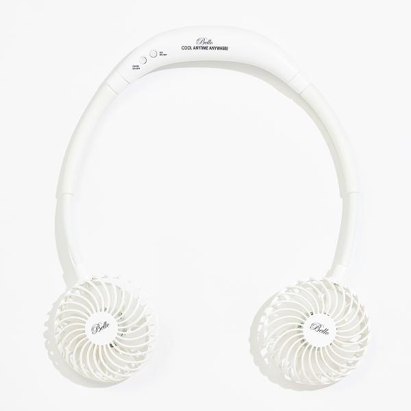 Bello・ベッロ　FOLDING FAN -White-  /  首掛け ポータブル扇風機 ハンズ...