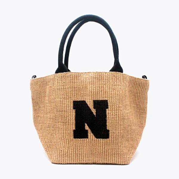 FABRICO・ファブリコ ジュートバッグ S【N】/  アルファベット イニシャル ショルダー ト...