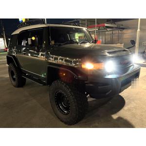 ヘッドライト 07-14トヨタFJクルーザー用クロム/クリア* LEDライトバー