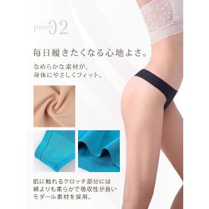 Tバック シームレス ショーツ 3枚セット テ...の詳細画像3