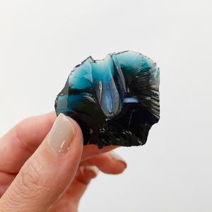 アンダラクリスタル〈シーフォーム 青 水色 気泡入り〉送料無料