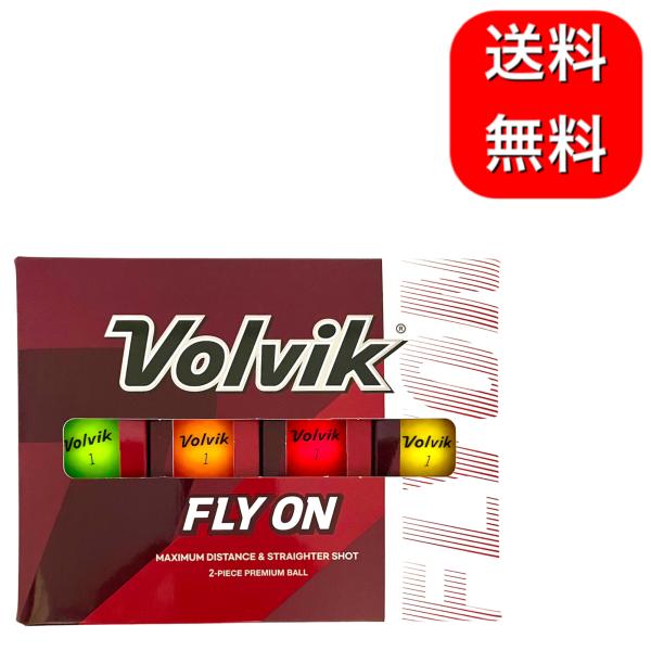 Volvik Fly On ゴルフボール マット仕上げ 2ピース構造 ボルビック フライオン マルチ...