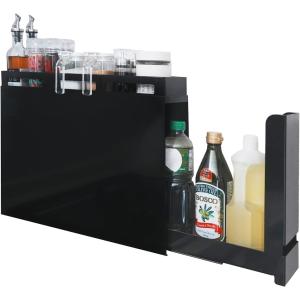 隠せる調味料ラック 前が開く フラップ式 キッチンラック おしゃれ 大