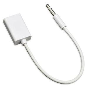 2.0メスへの変換ケーブル AUX端子からUSB コンバーターケーブルのみ 3.5mmオスAUXオーディオジャックプラグからUSB カーアクセサリ
