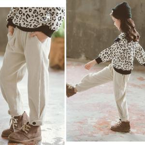 女児 パンツ 子供服 キッズ 秋 冬 女の子 厚手  パンツ コーデュロイ ロングパンツ ゆったり 長ズボン カジュアルパンツ ウエストゴム