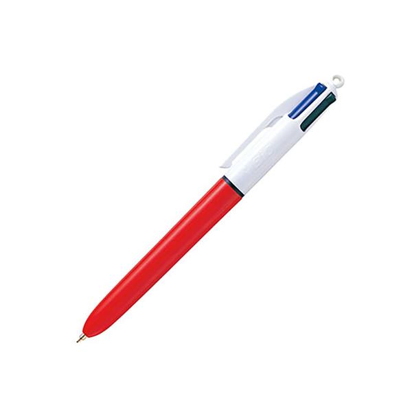 BICジャパン 多色ボールペン 0.7mm 赤軸 黒・赤・青・緑 4CFNORG