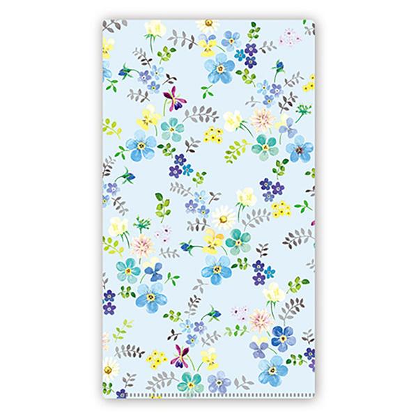 チキュウグリーティングス マスクケース 抗菌マスクケース 花柄ブルー DF600-102