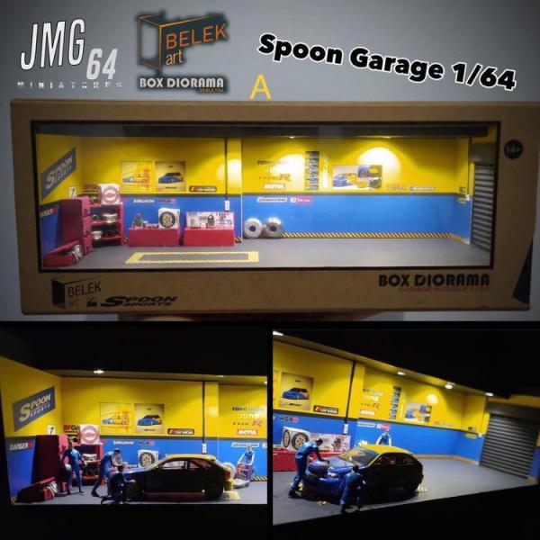 JMG64　BELEK art BOX DIORAMA SPOON SPORTS Garage ※1...