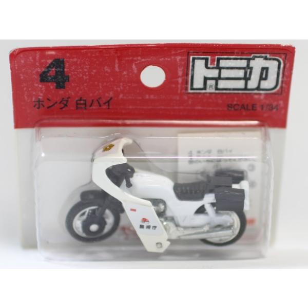 【新品】トミカ　No.4　ホンダ白バイ　SCALE 1/34 ブリスター　2400010053856