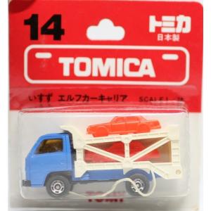 【新品】トミカ　日本製　ブリスター　14　いすゞ　エルフ　キャリアカー　1/78 240001011437｜minicars